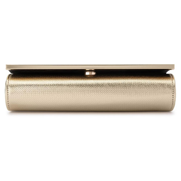 MADDIE Metallic Embossed Foldover Clutch - Olga Berg