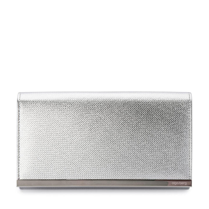 MADDIE Metallic Embossed Foldover Clutch - Olga Berg