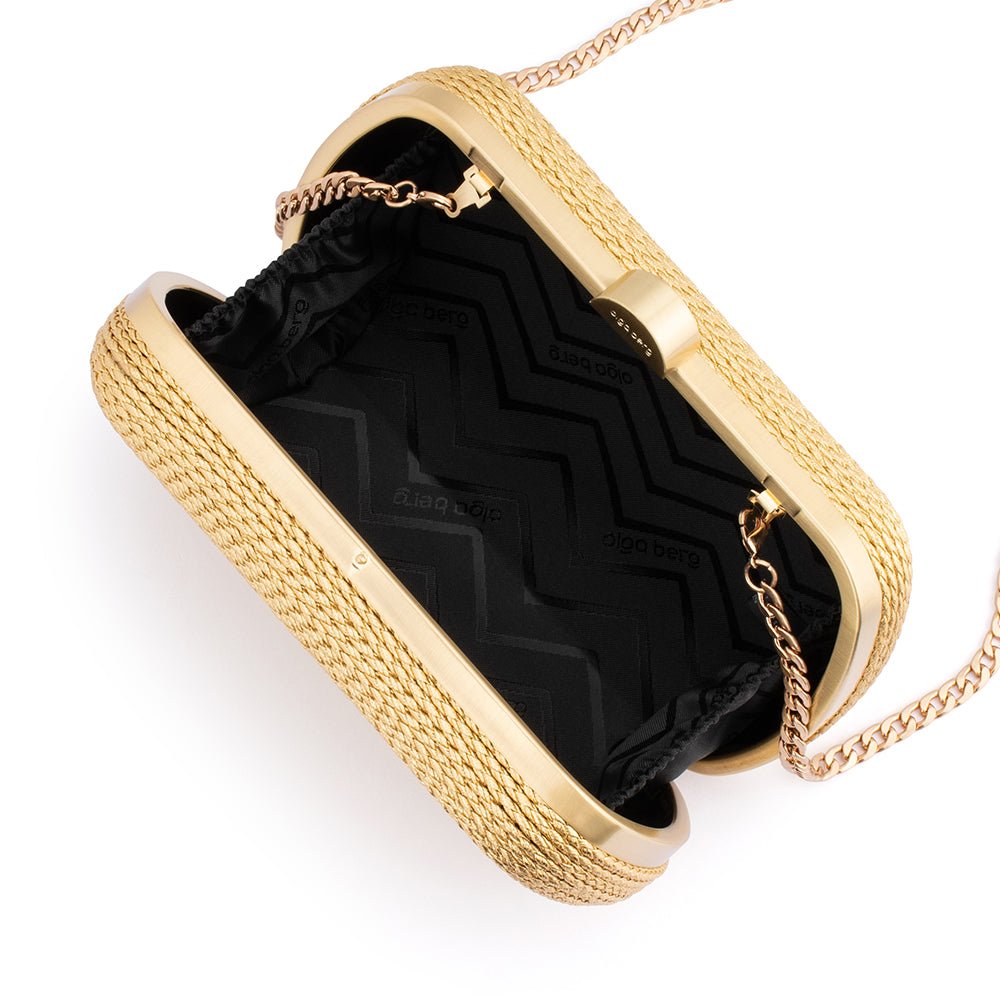 Shop MARTINA Gold Coiled Rope Clutch – Olga Berg