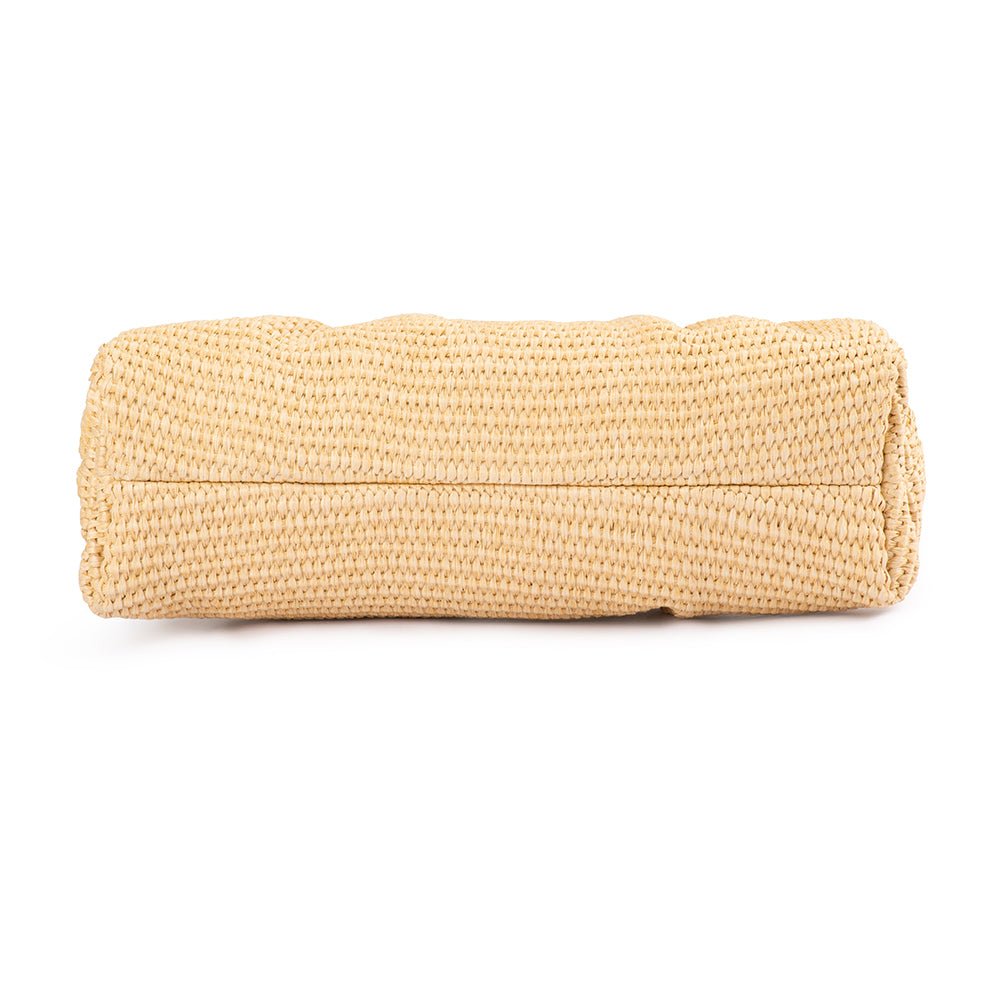 QUEENIE Gathered Woven Clutch - Olga Berg