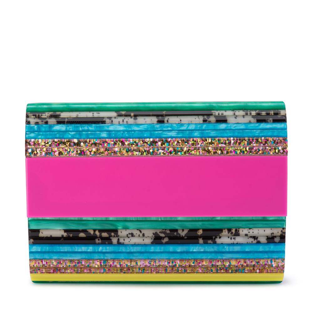 STACER Acrylic Foldover Clutch - Olga Berg