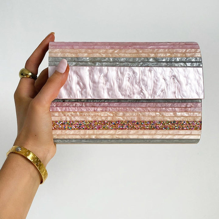 STACER Acrylic Foldover Clutch - Olga Berg