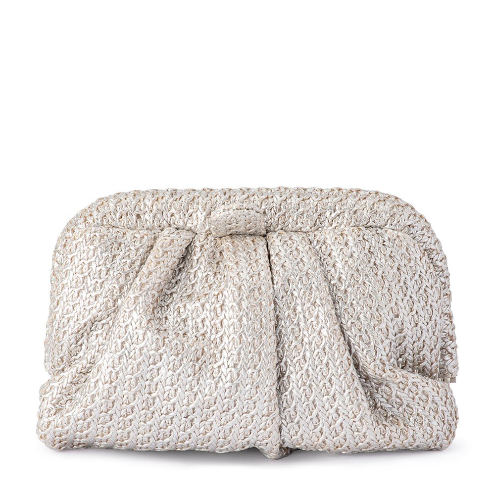 STEVIE Pleated Woven Clutch - Olga Berg